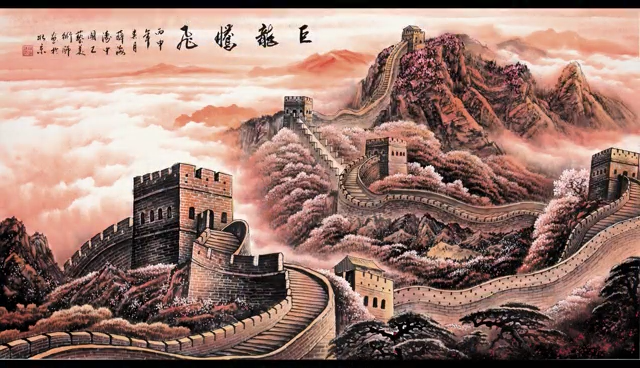 画家薛海涛捐赠巨幅中国画作品《长城颂》
